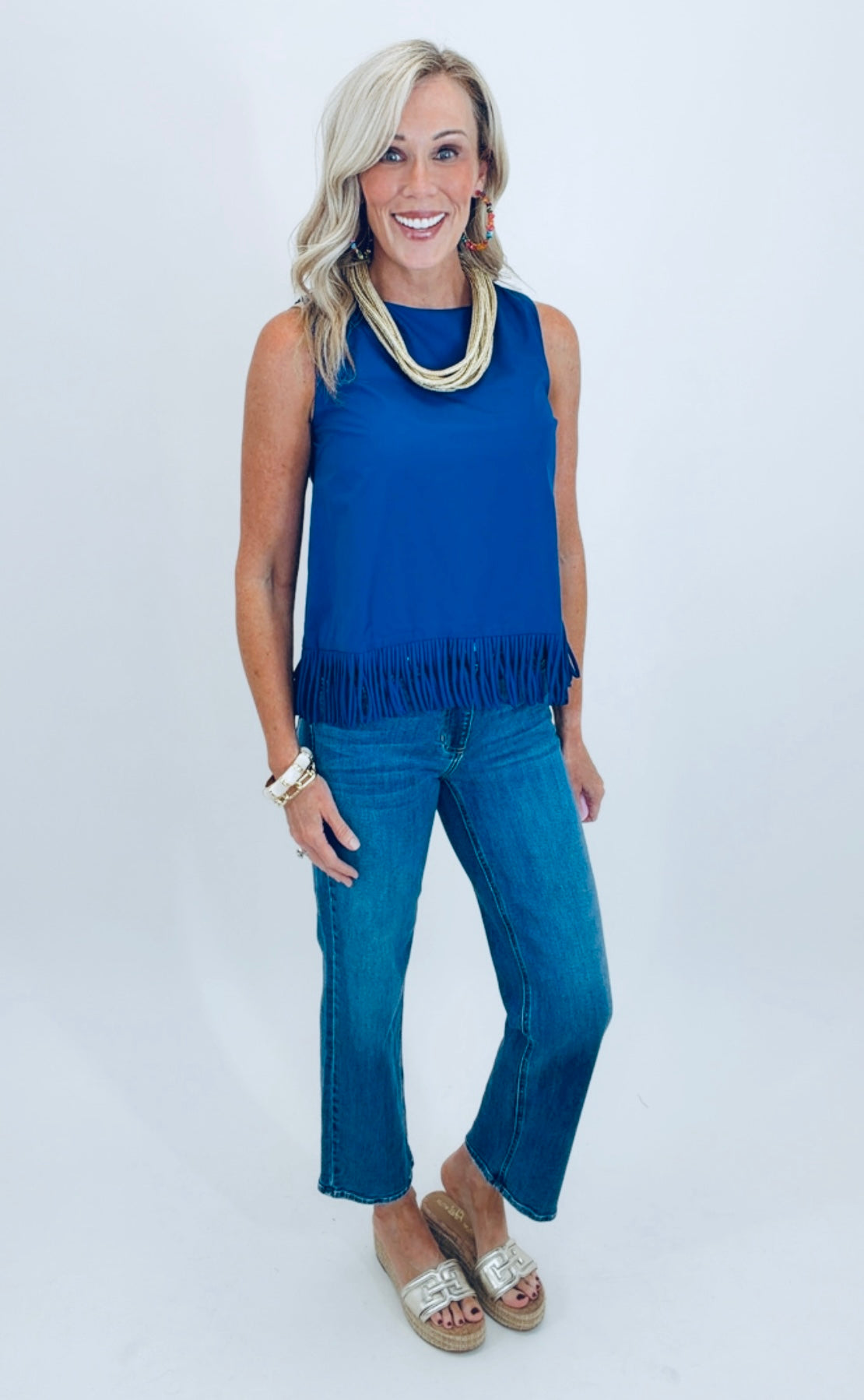 Fringe Benefits Top (blue)