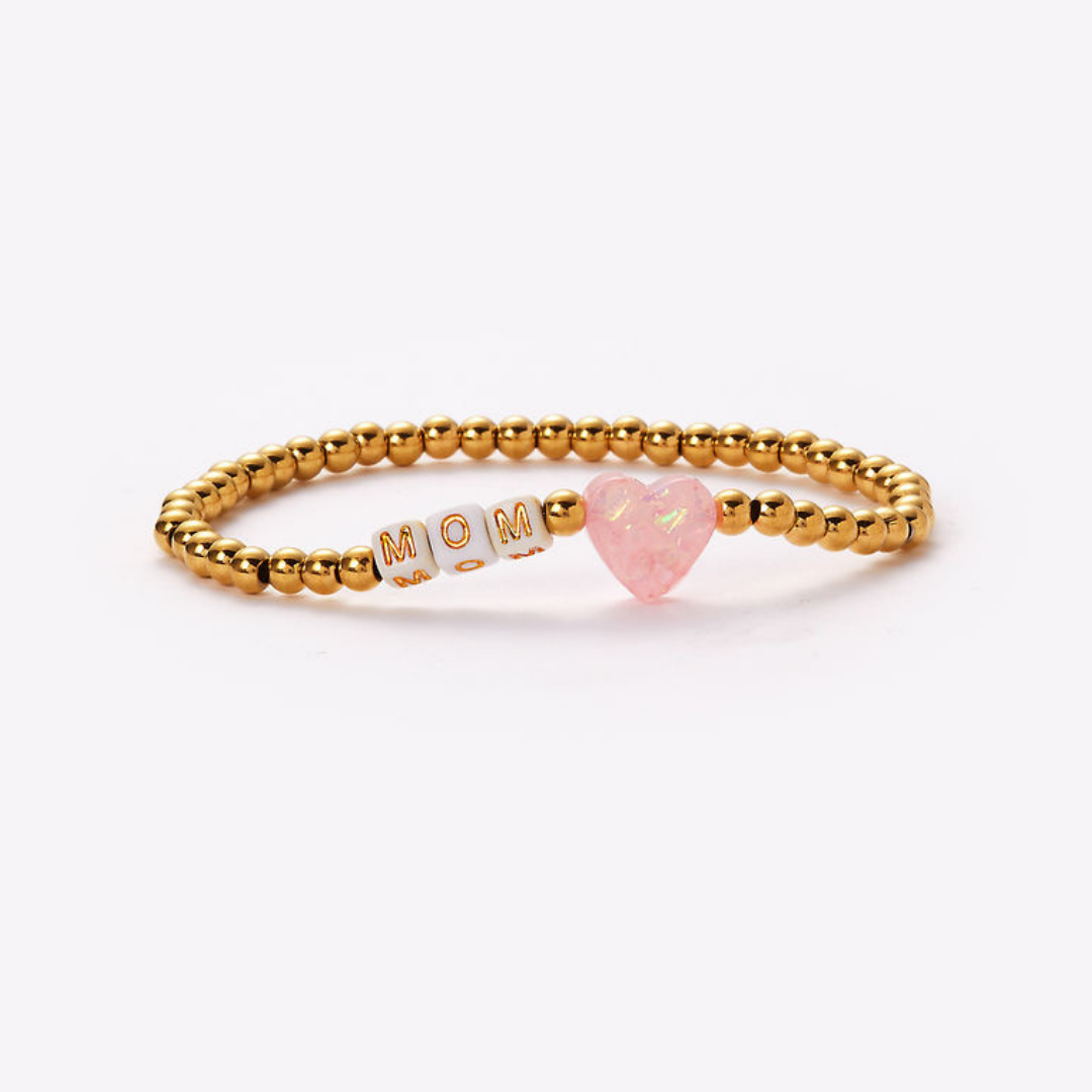 Holy Water Mom Heart Bracelet