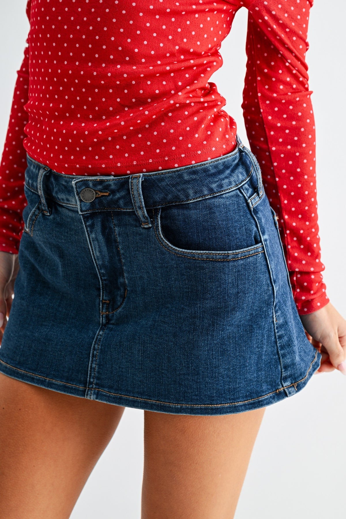 Go-To Denim Skort (dark denim)