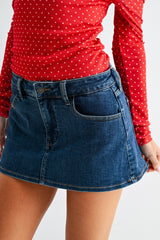 Go-To Denim Skort (dark denim)