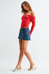 Go-To Denim Skort (dark denim)
