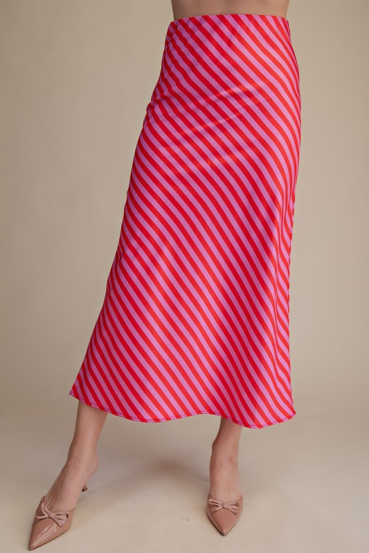 Stripe the Scene Midi Skirt