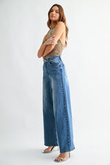 Cool Girl Wide Leg Jean (med denim)