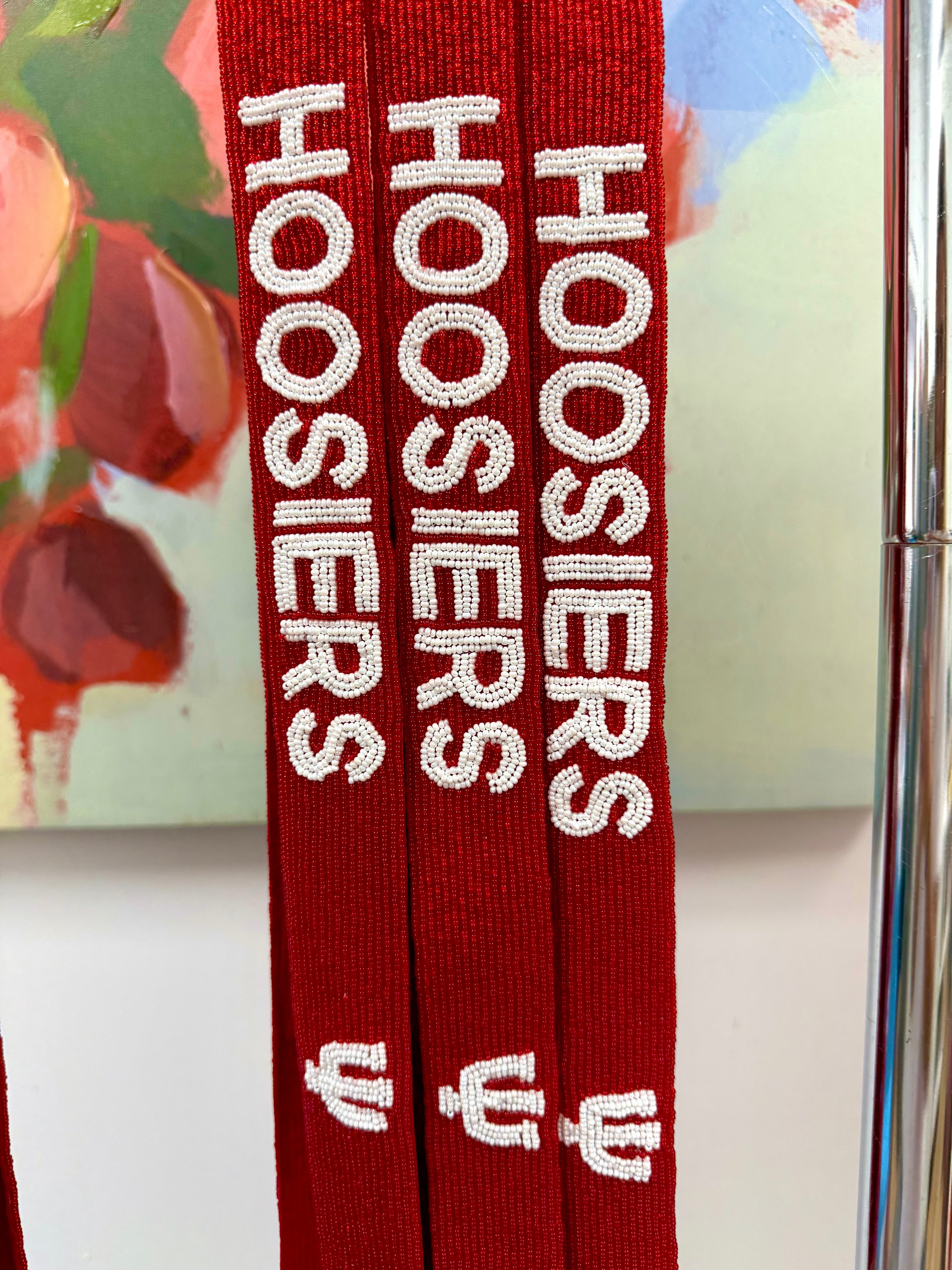"Hoosiers" Bead Purse Strap