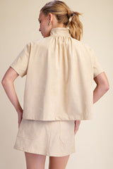 Sweet on Suede Top (beige)