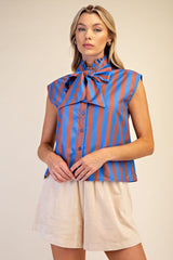 Pardon Me Top (royal/brown)