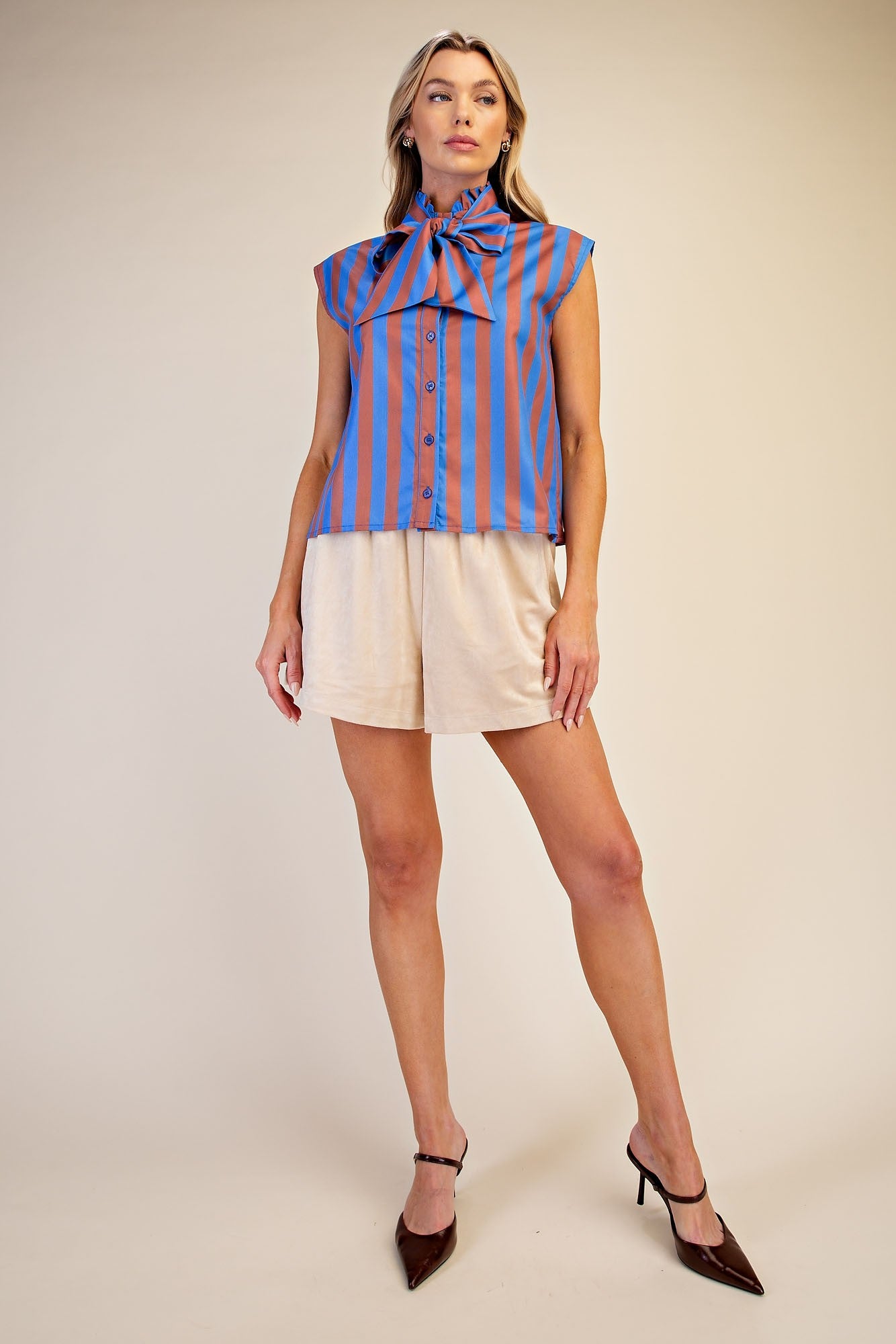 Pardon Me Top (royal/brown)