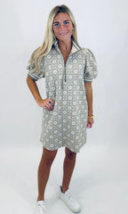 Midtown Bloom Dress (mocha)
