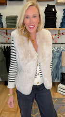 Estelle Faux Fur Vest (cream)