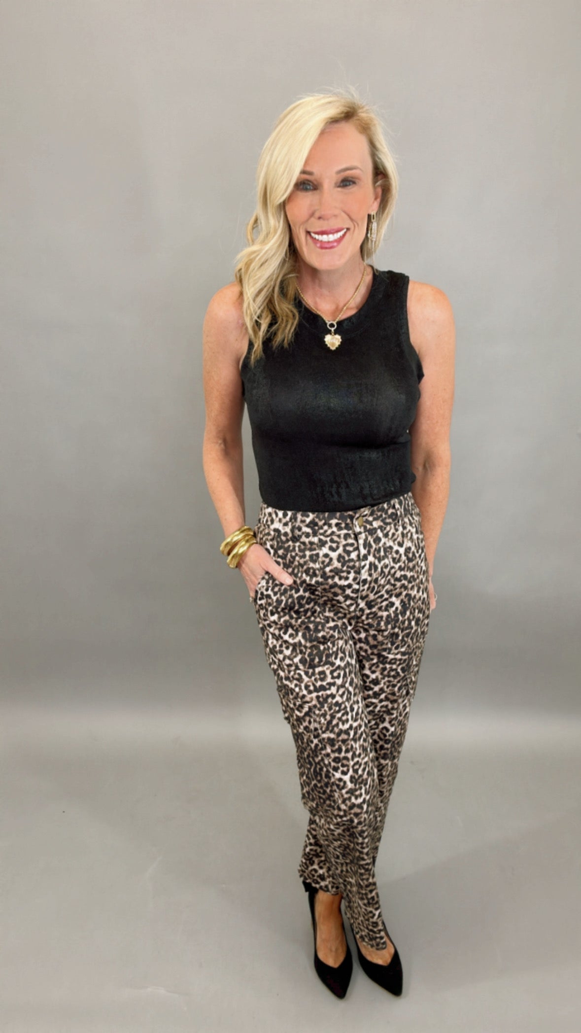 Crop Leopard Cargo Pant