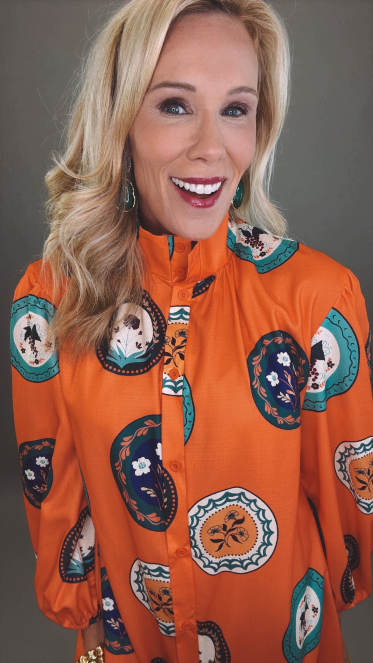 Autumn Medallion Midi Dress