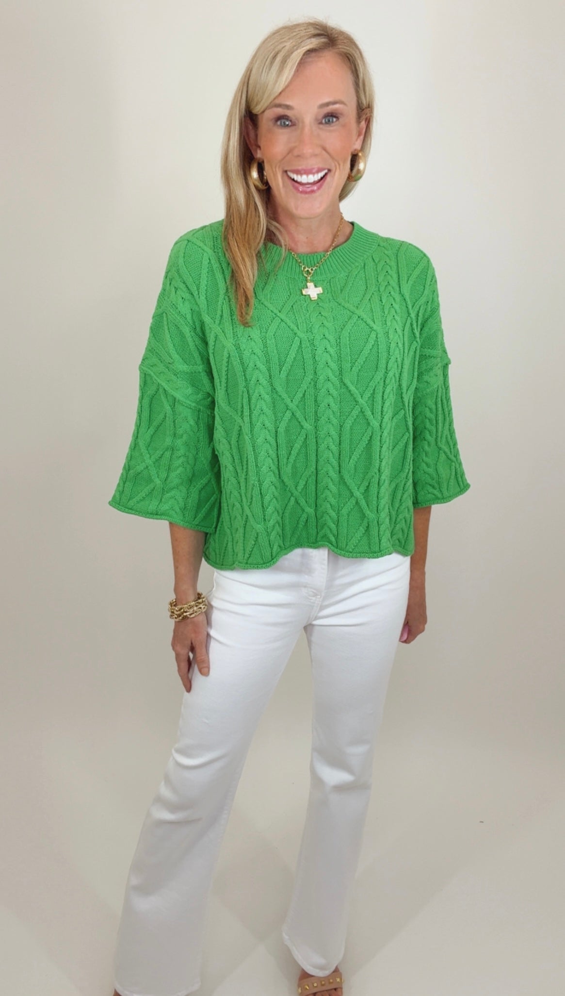 First Class Cable Knit (green)