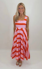 Sunset Sorbet Midi Dress