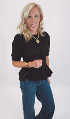Tuck & Tailor Top (black)