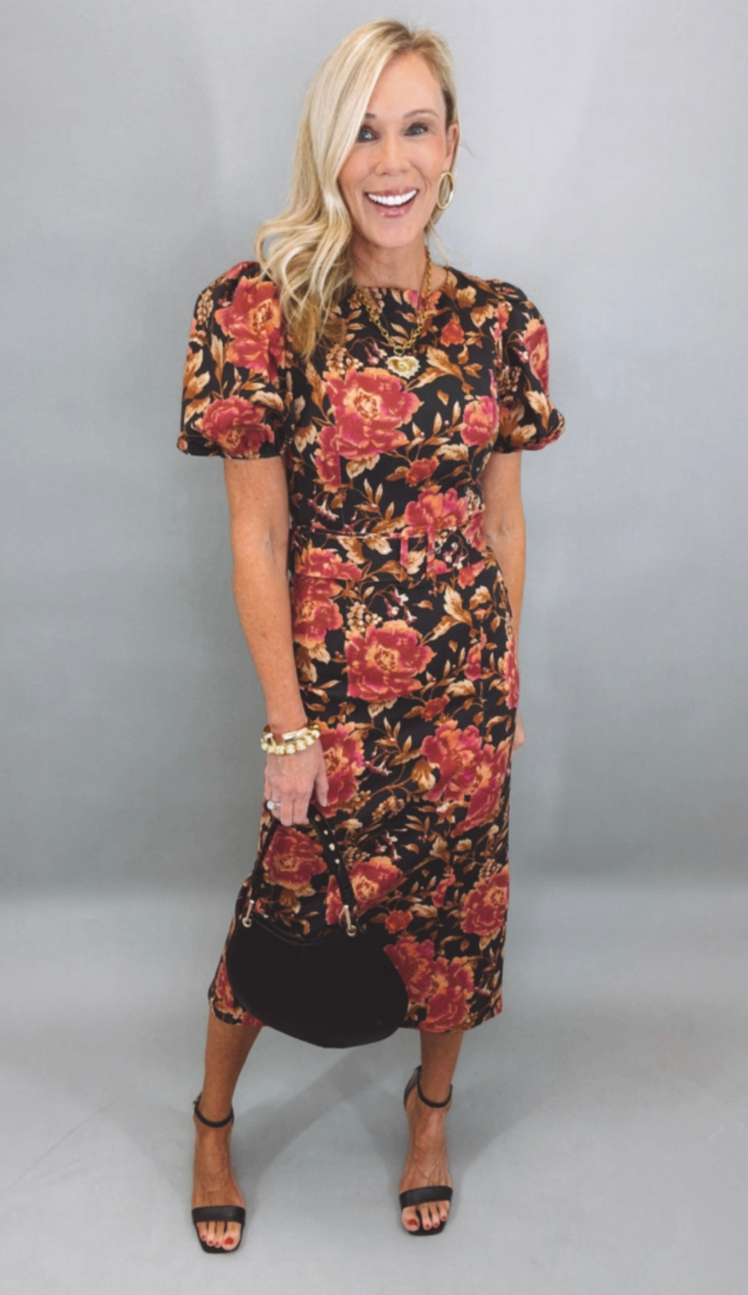 Evening Bloom Midi Dress