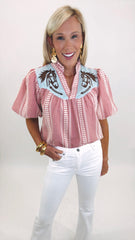 Giddy Up Gingham Top