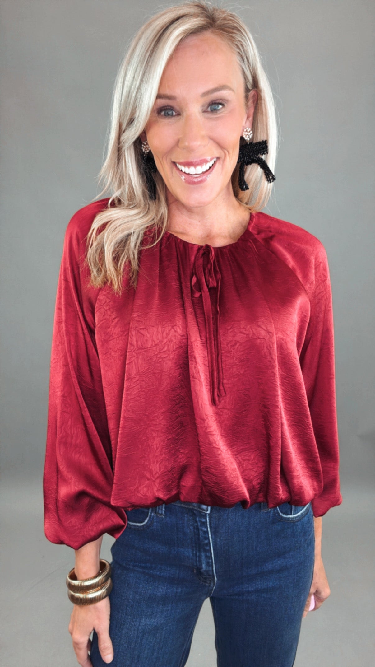 Modern Verse Blouse (crimson)