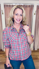 Presley Plaid Top