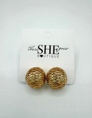 gold dipped stud earring