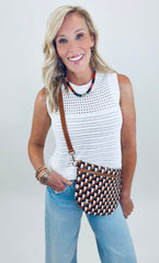 Diagonal Woven Bum Bag