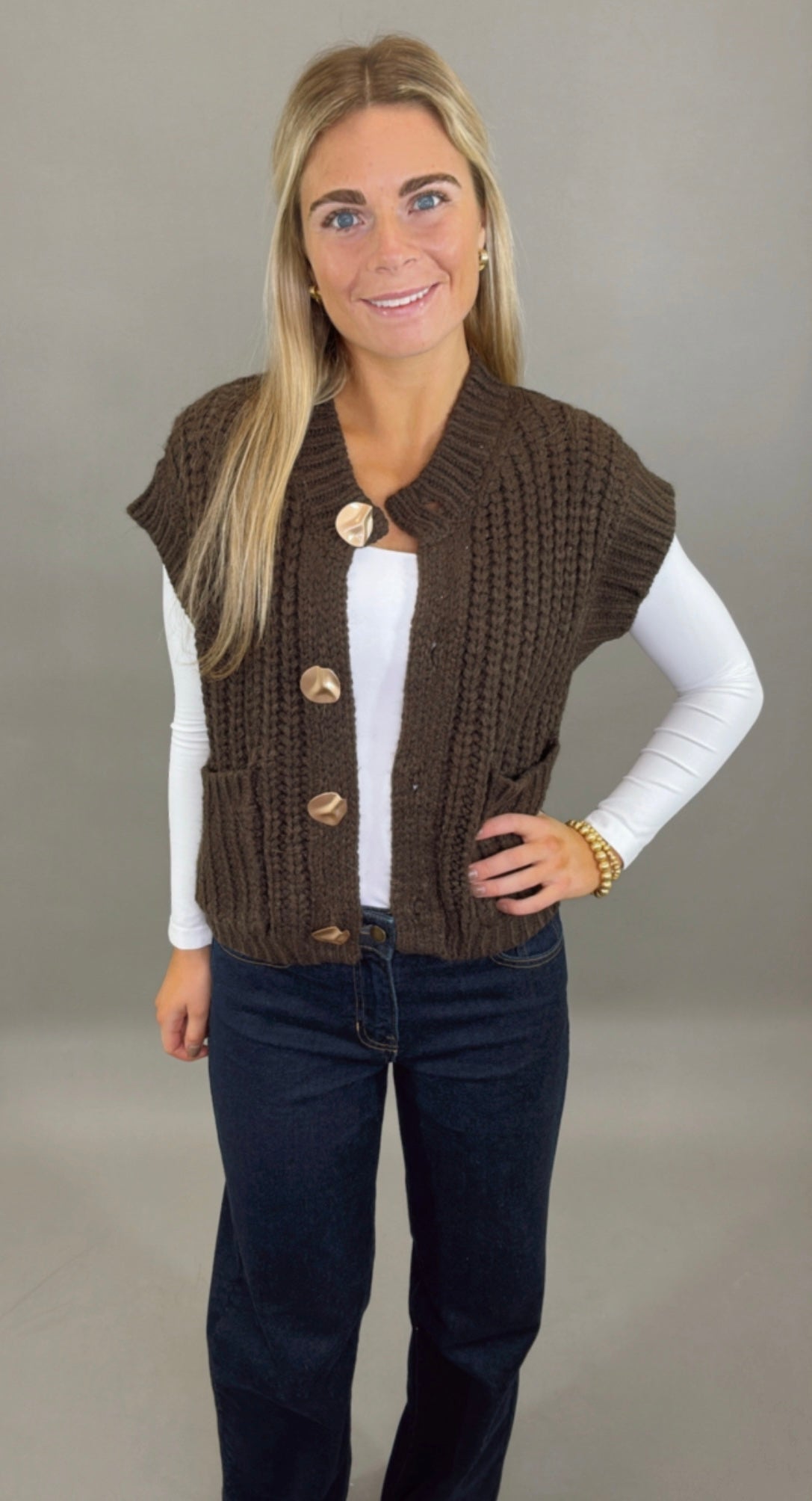 Chalet Charm Vest (brown)