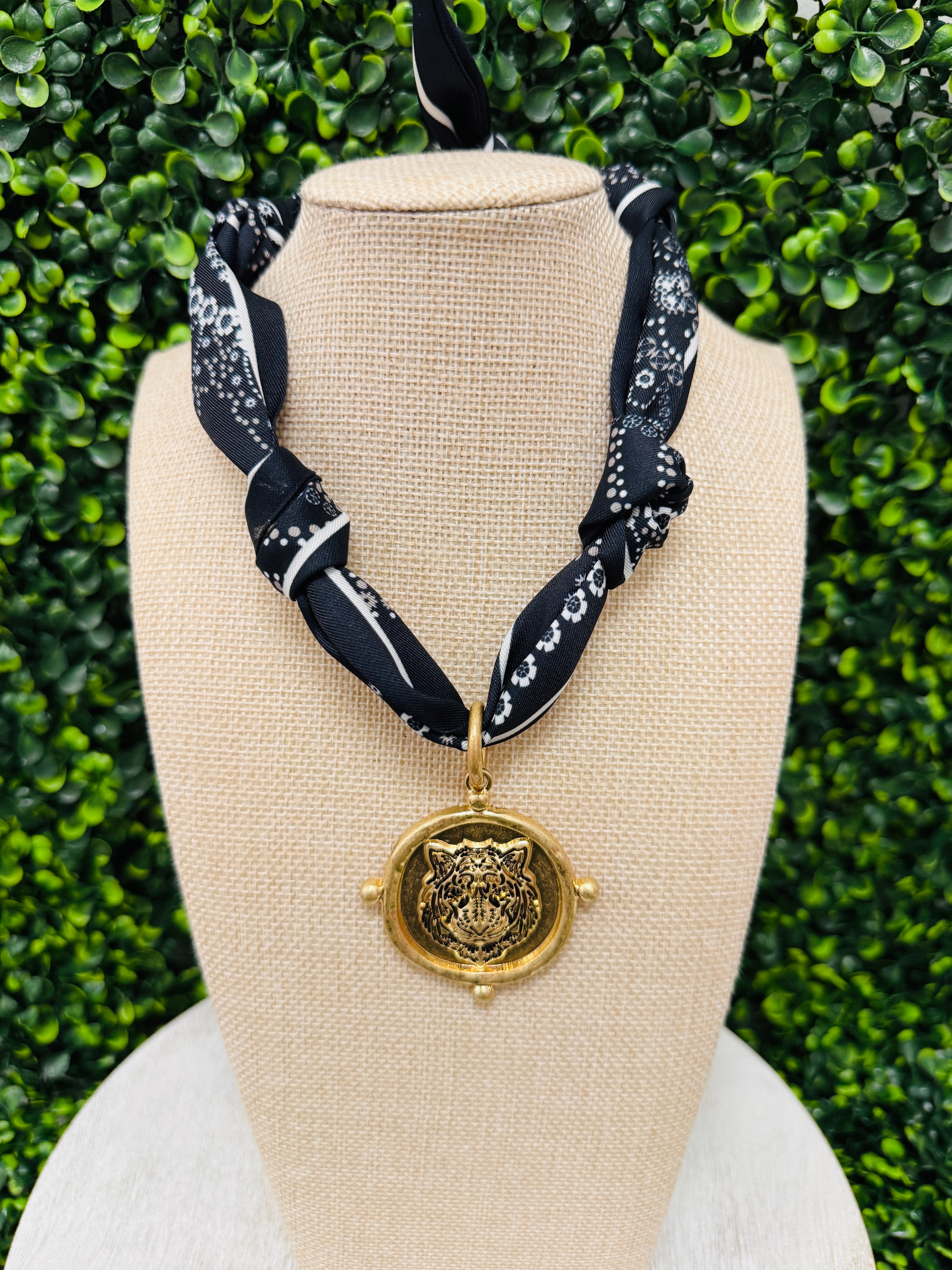 Tiger Time Scarf Necklace