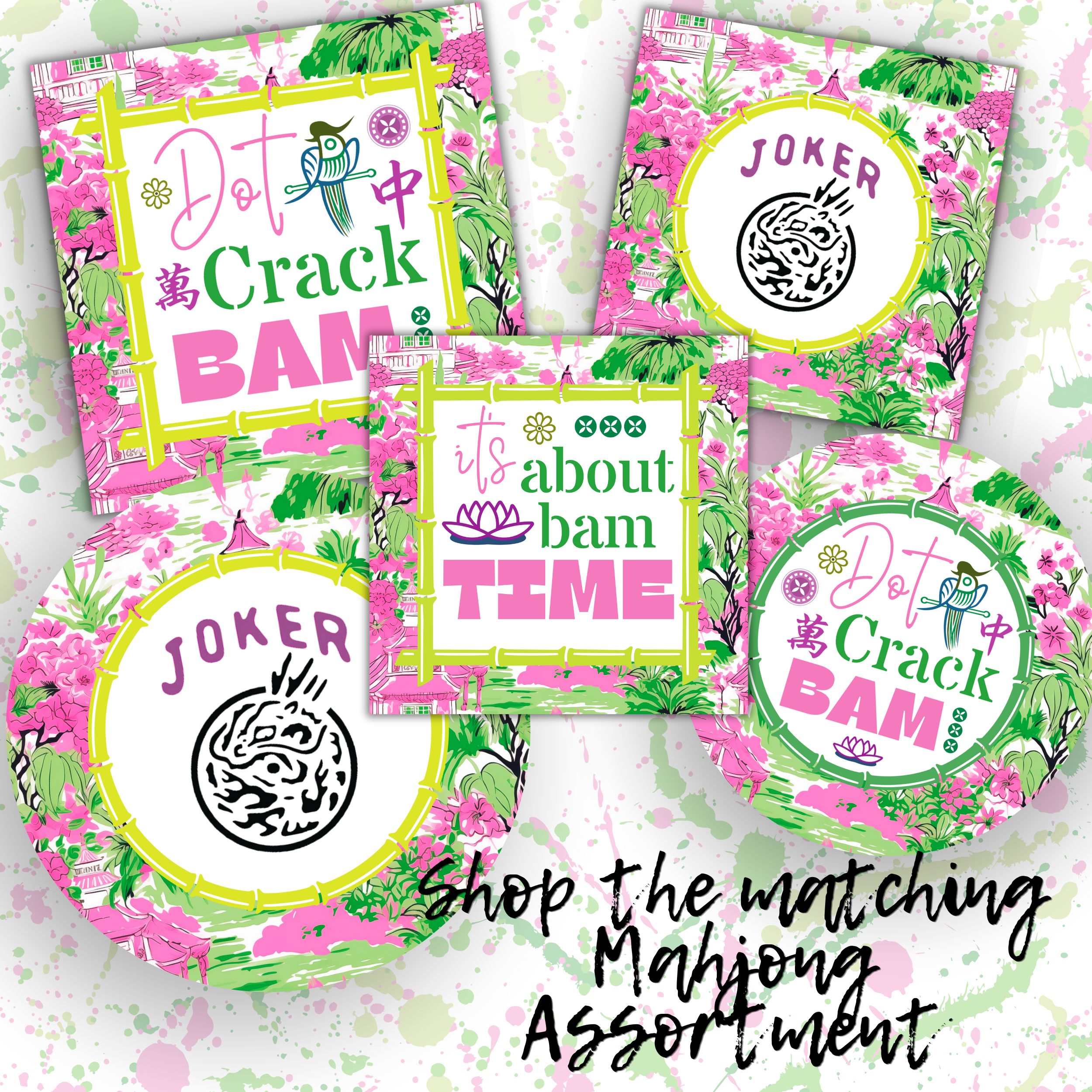 "Bam Time" (set of 4 wine glass)