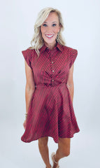 First Impression Dress (brown/fuchsia)