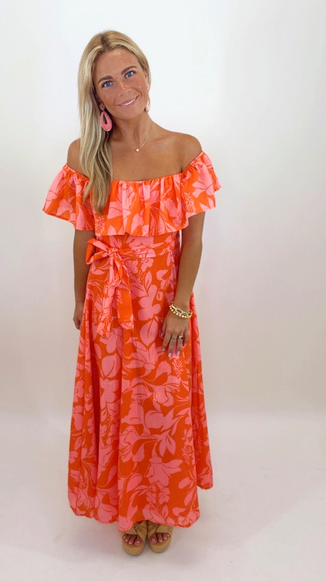 Off the Shoulder Moment Maxi