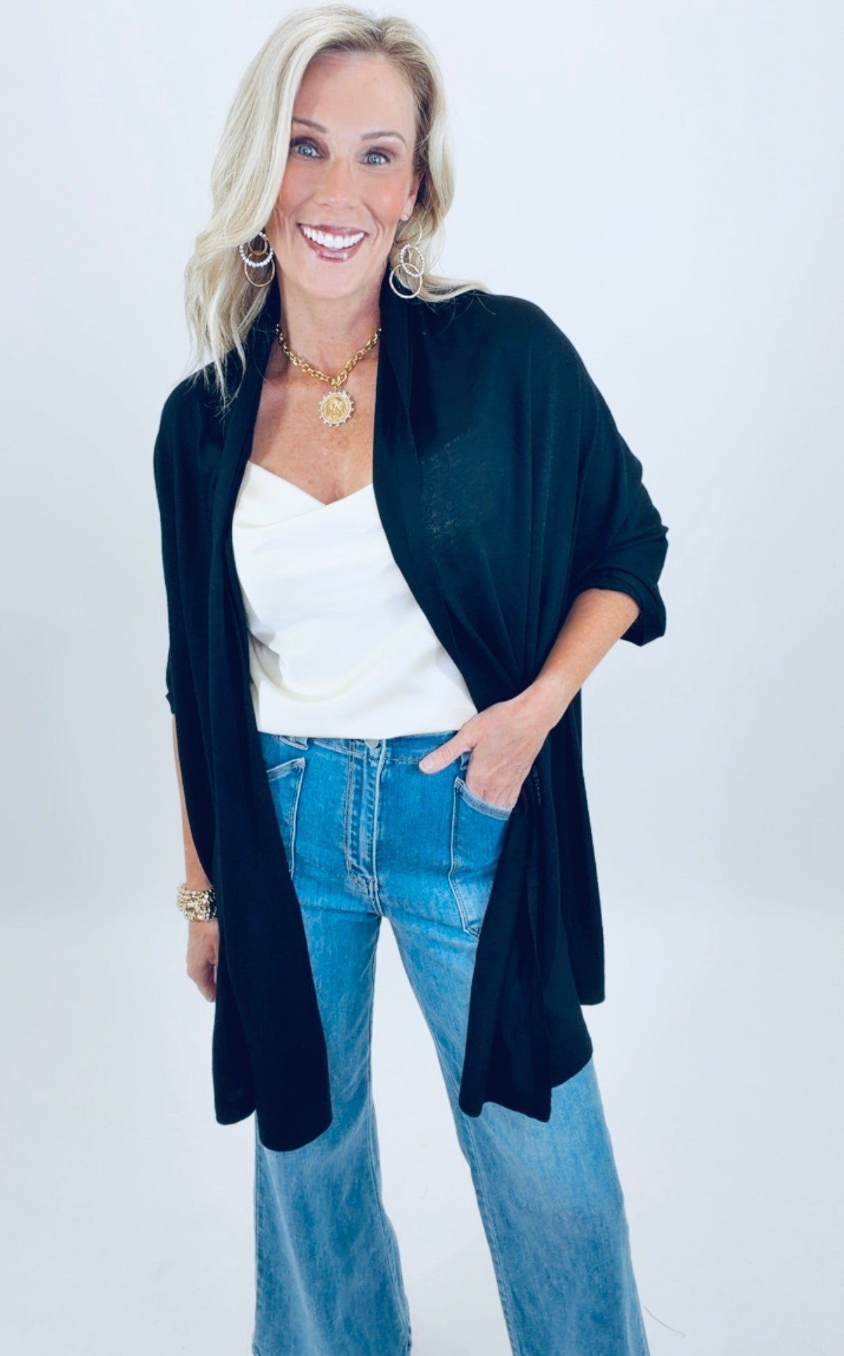 Collins Cashmere Blend Wrap  Description