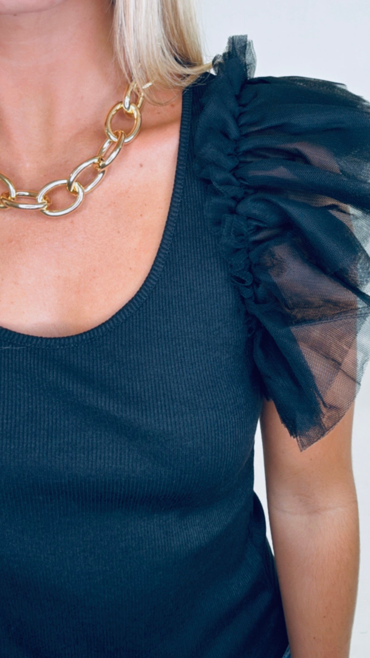 Tulle Time Top (black)