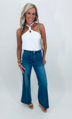 Coastal Nights Halter Top (white)