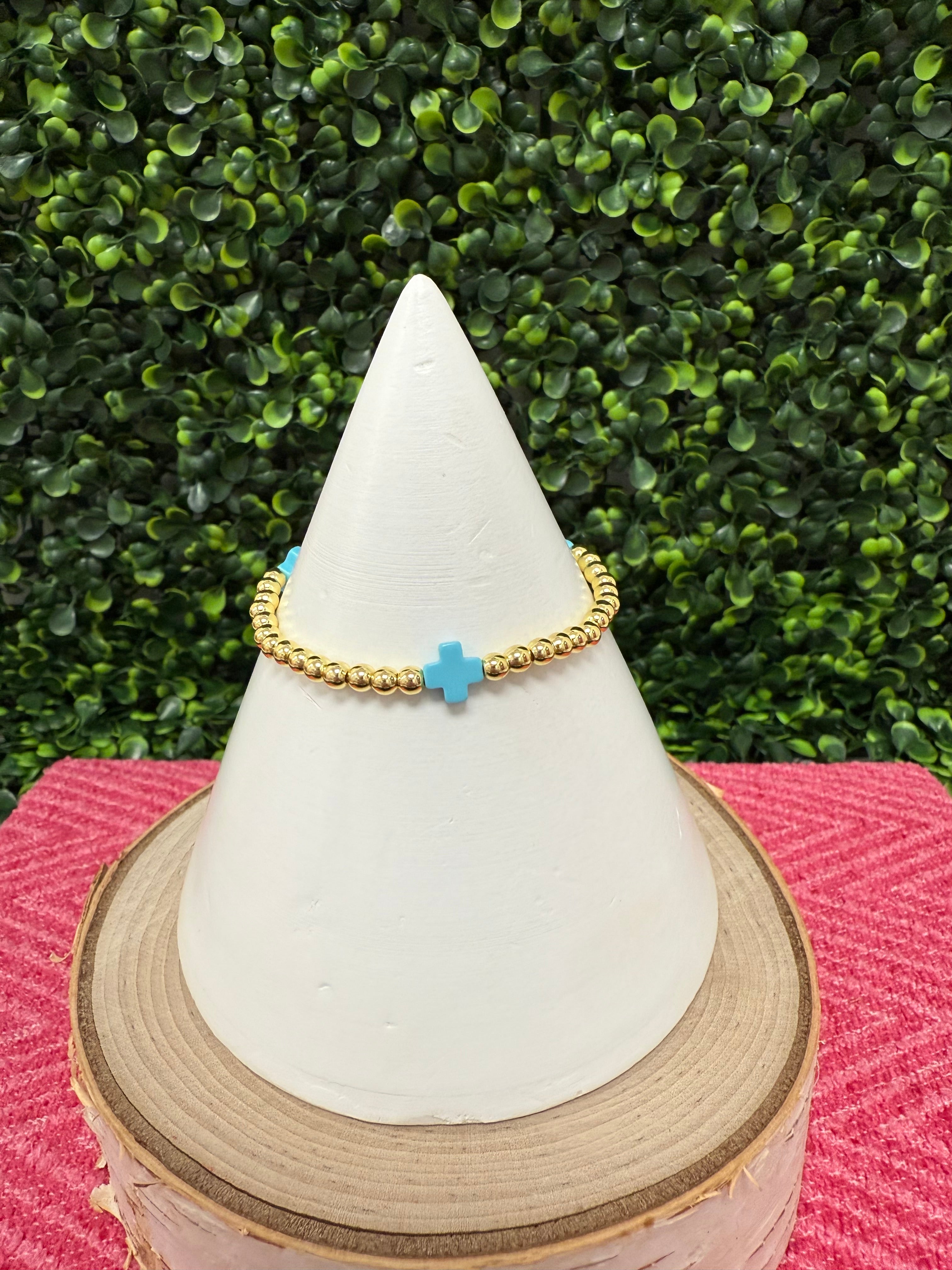 Color Cross Bracelet (Gold Dipped)