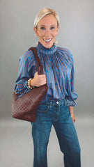 Maison Stripe Blouse (blue)