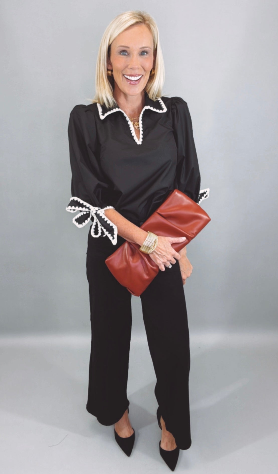 Bow & Bold Blouse (black)