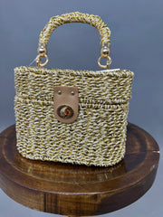 Goldie Straw Purse