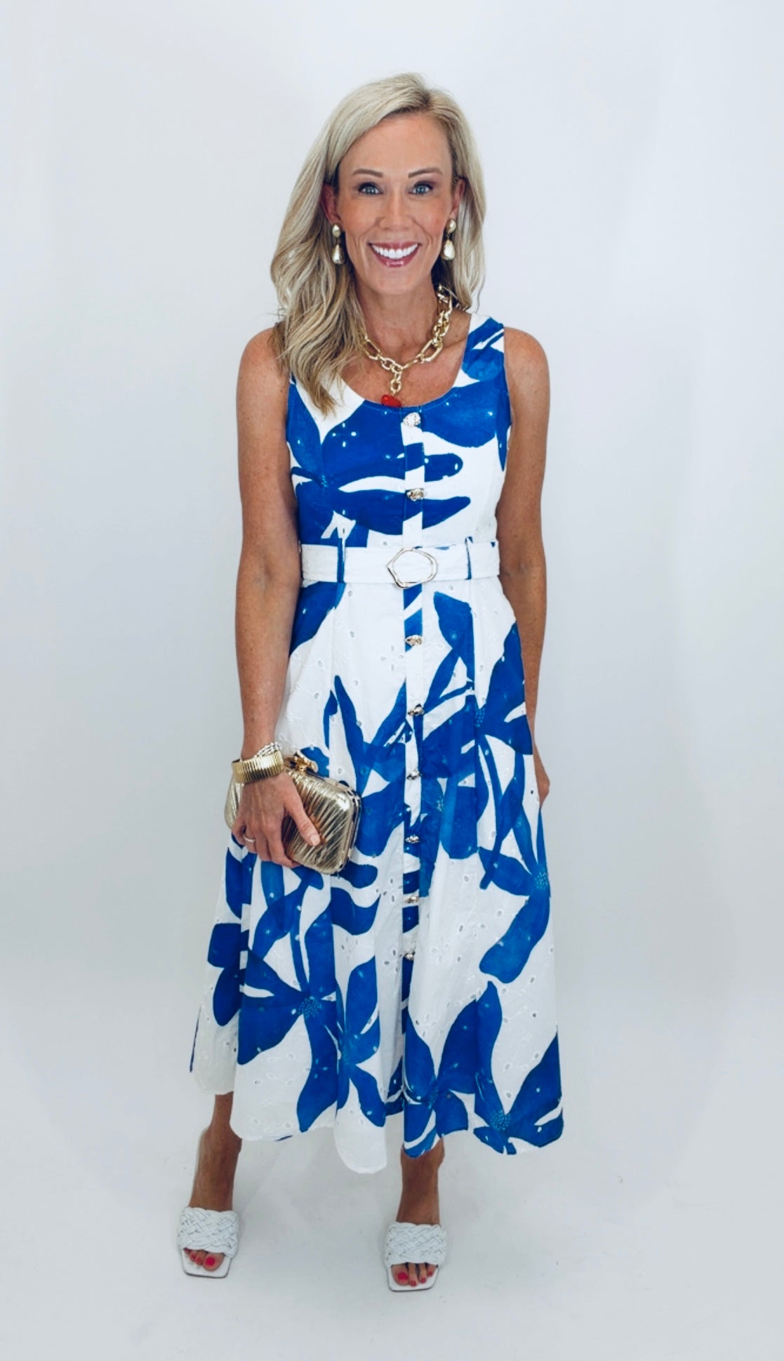 Summer Etch Dress (royal)