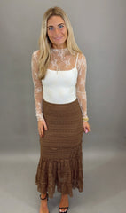Wanderlust Lace Skirt (mocha)