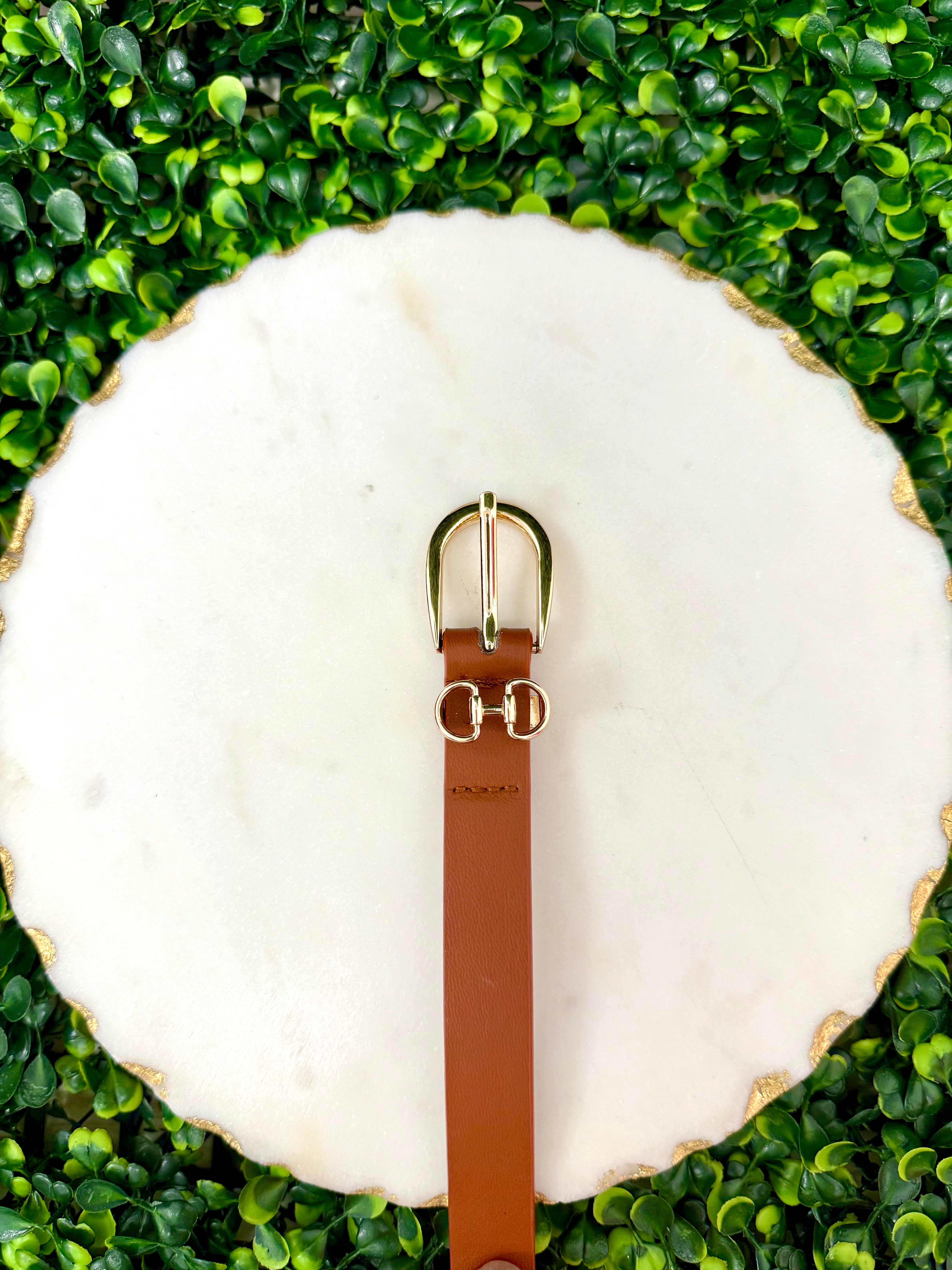 Skinny Horsebit Belt