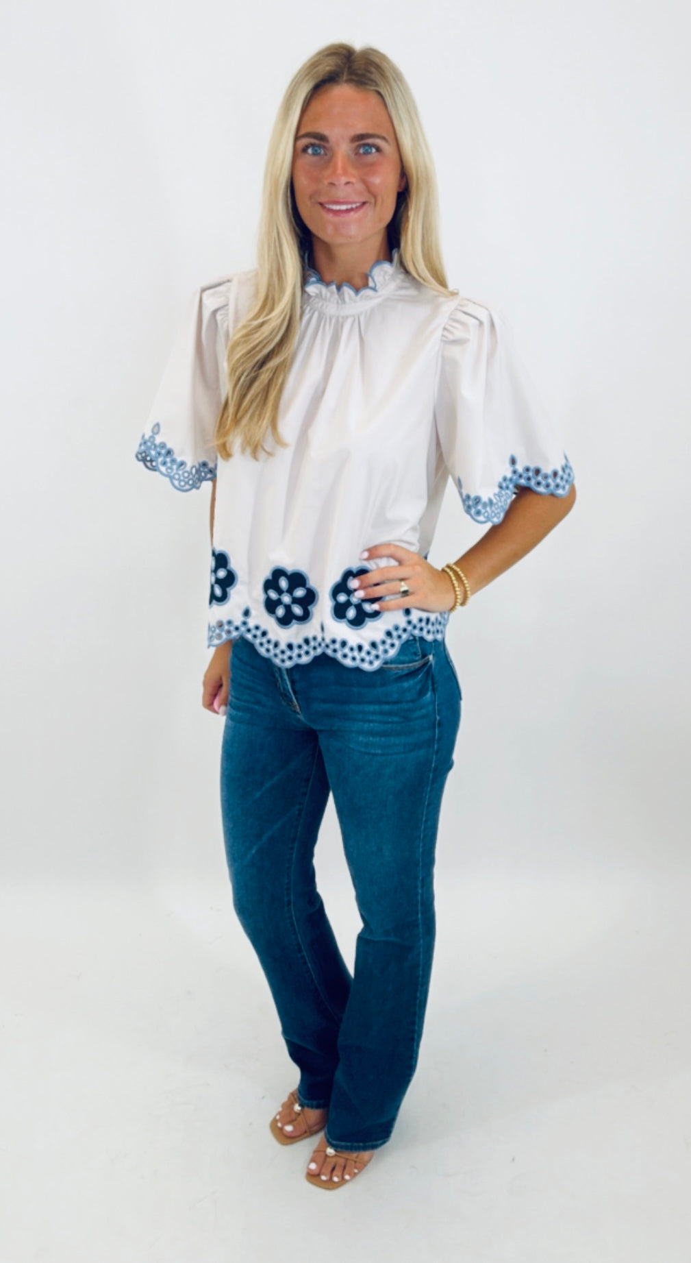 Petal Edge Blouse (cream)