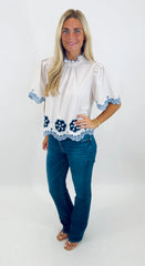 Petal Edge Blouse (cream)