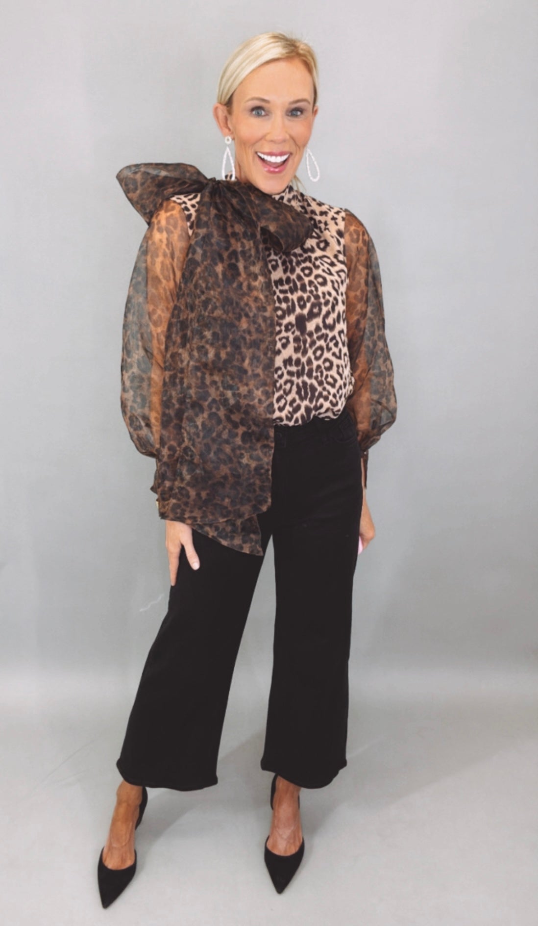 Wild Whimsy Bow Blouse