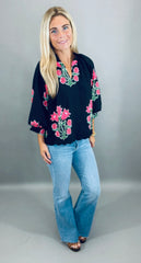 Bloom Haven Top (black)