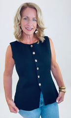 Uptown Button Vest (black)