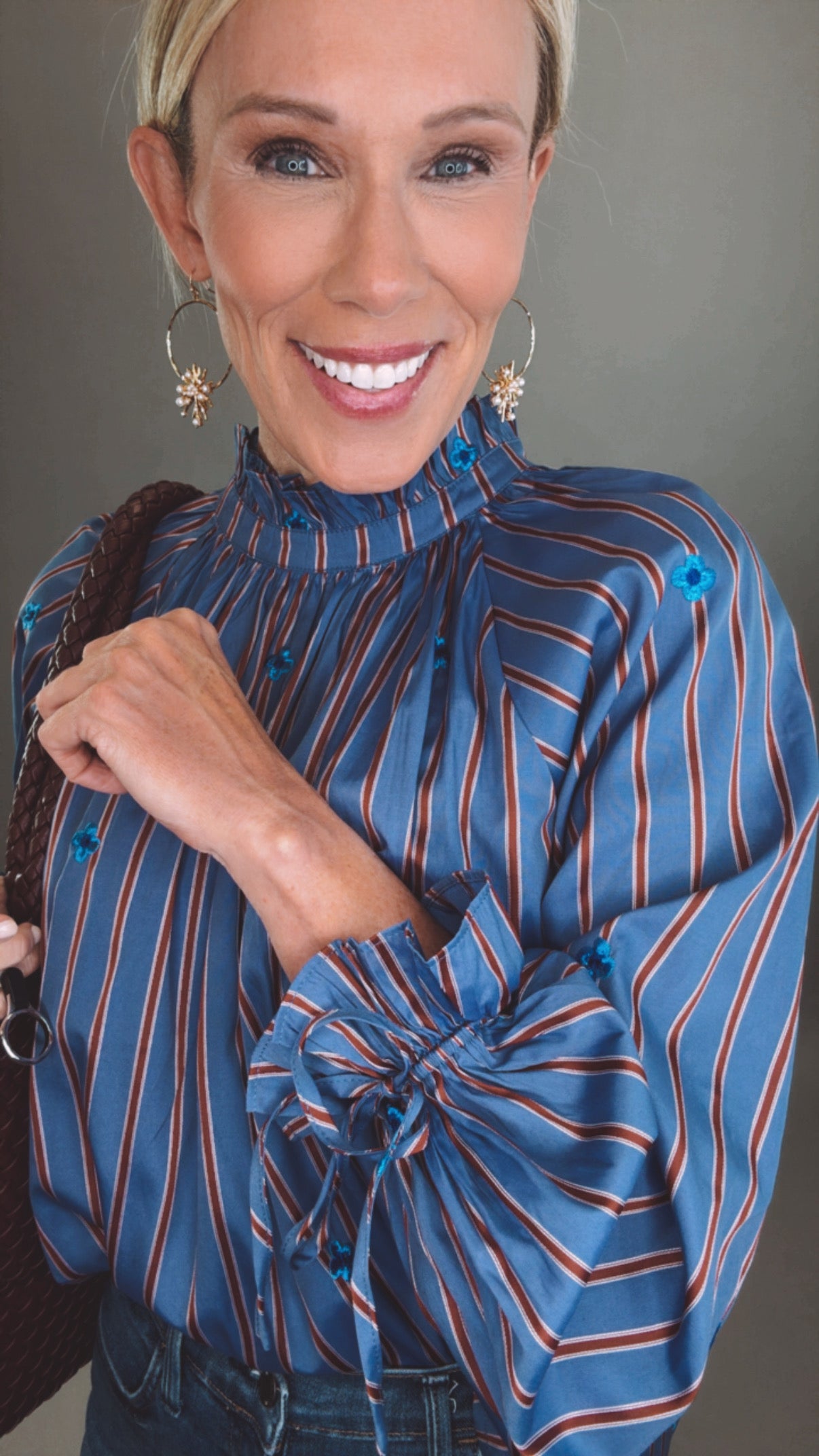 Maison Stripe Blouse (blue)