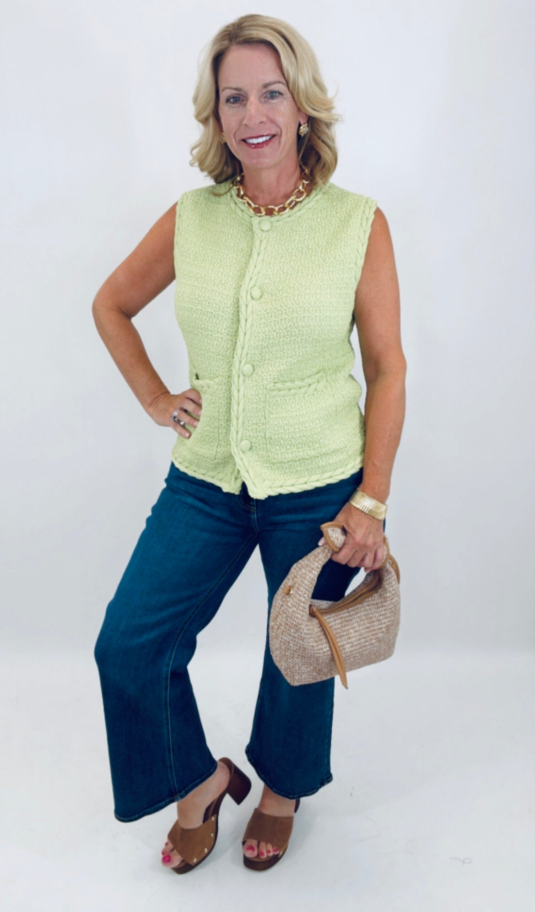 Boardroom to Brunch Vest (green)
