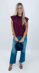 Sleek Sweater Top (burgundy)