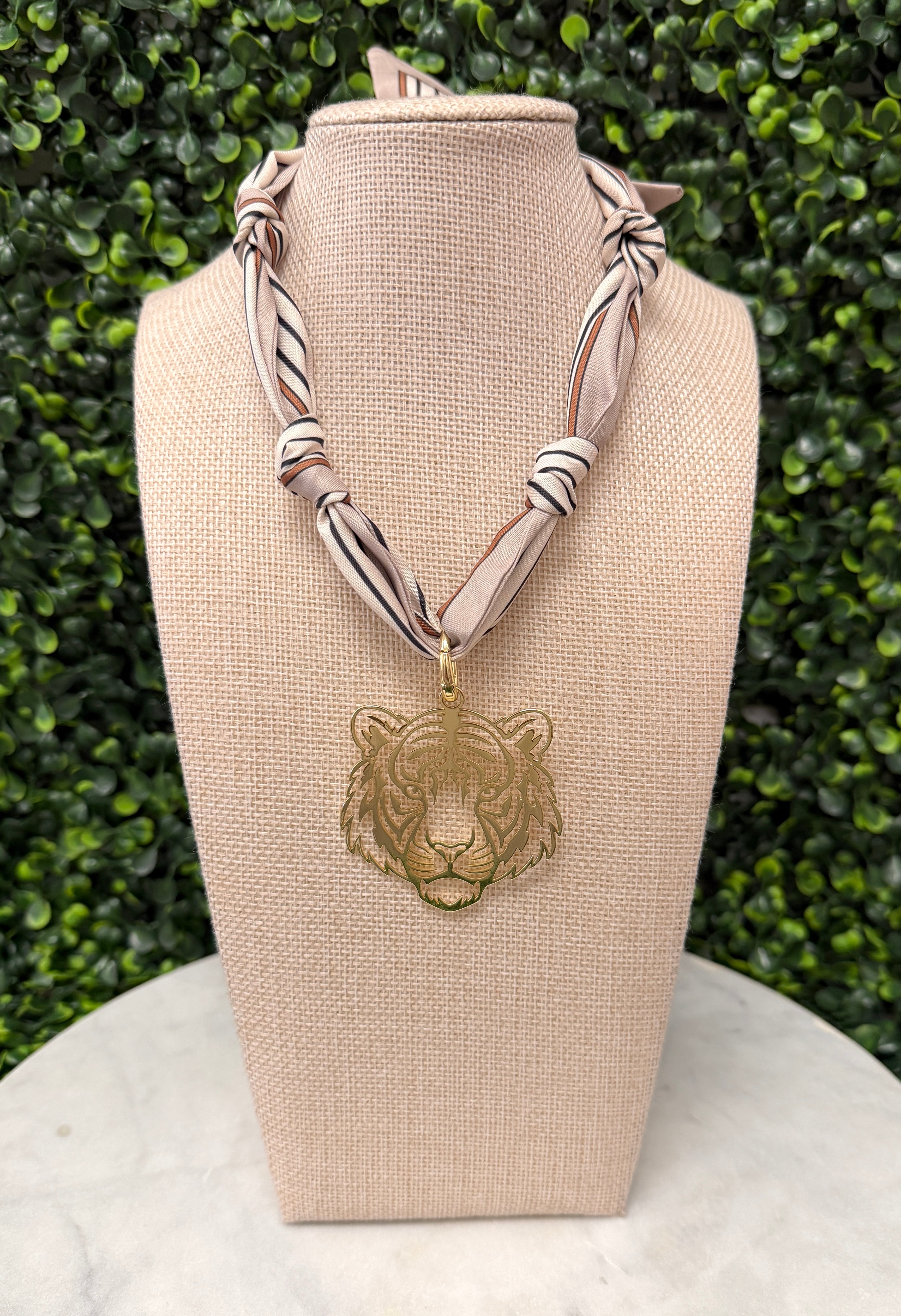 Tiger Time Scarf Necklace