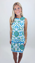 Coastal Mosaic Mini Dress