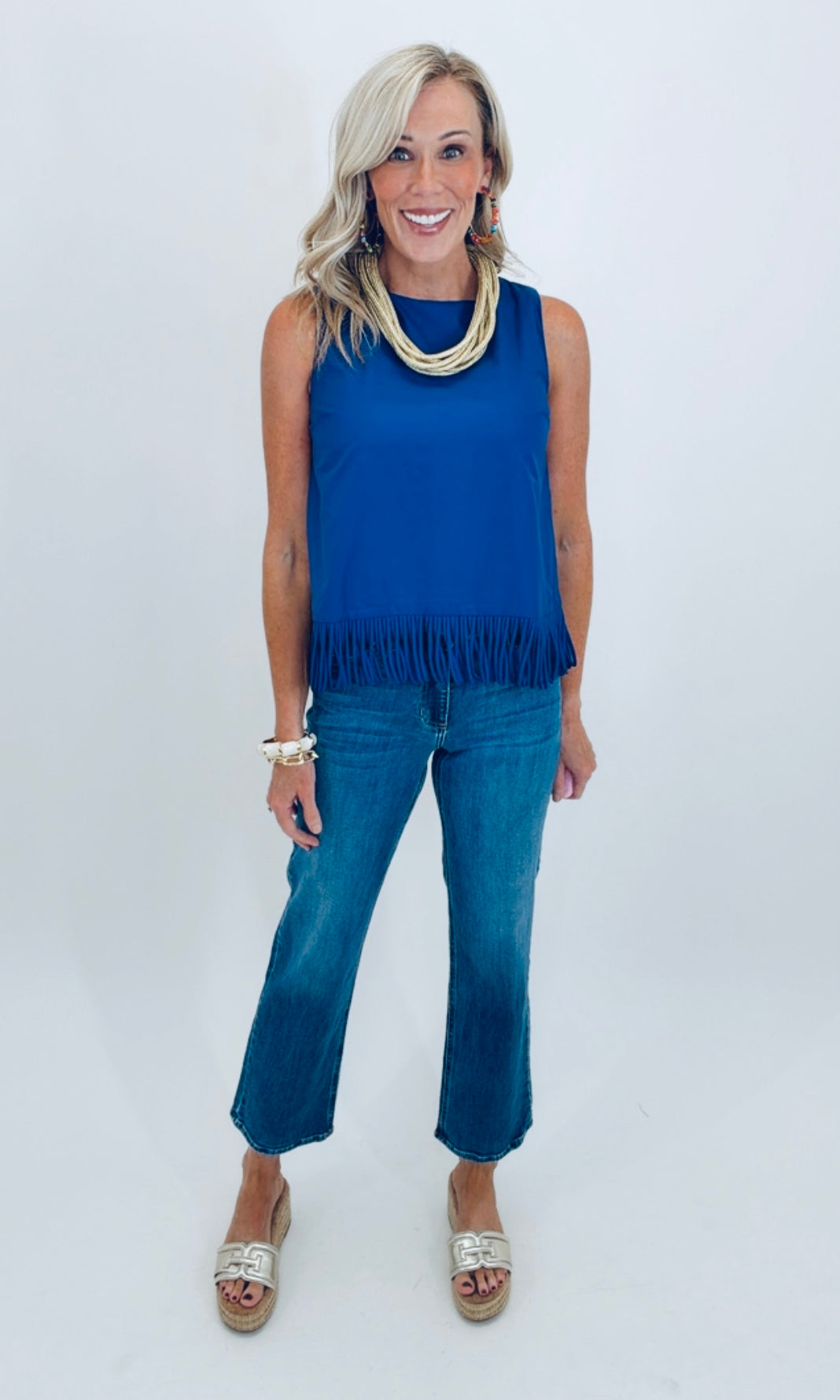 Fringe Benefits Top (blue)
